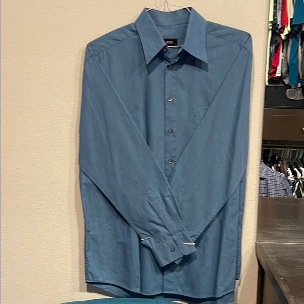 Boss Blue Mens Shirt 16- 34/35 (Large)